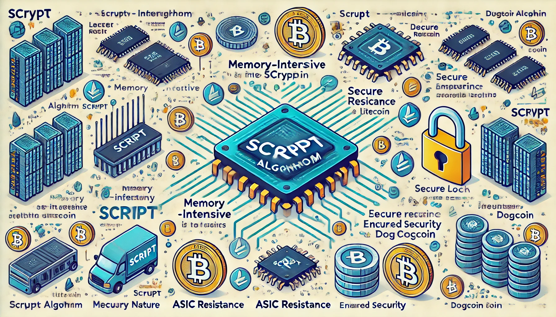 Scrypt Litecoin  Dogecoin kriptovaluta bitcoin