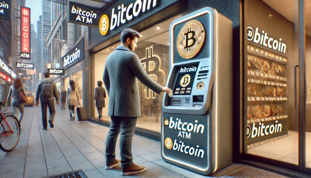 Bitcoin ATM, készpénz felvétel automatából