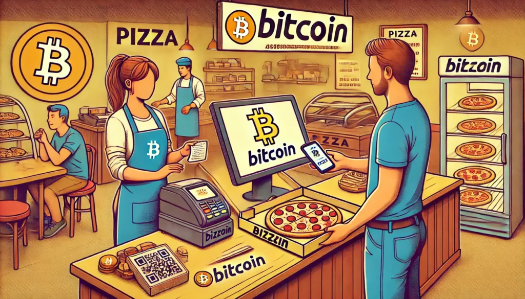 Bitcoin merchant, Bitcoint elfogadó pizzeria