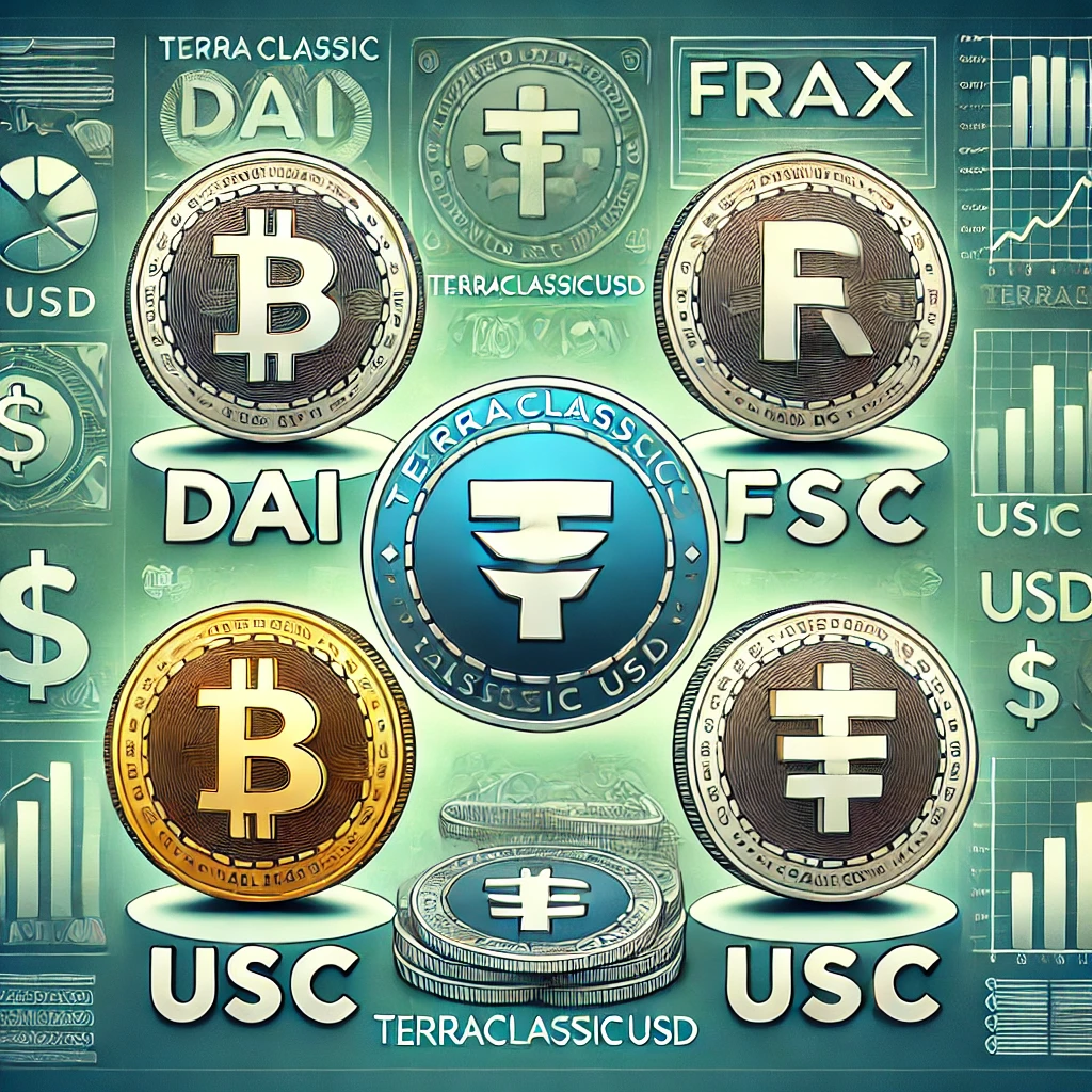 TerraClassicUSD kriptovaluta (Dai, Frax, USDC, USDT