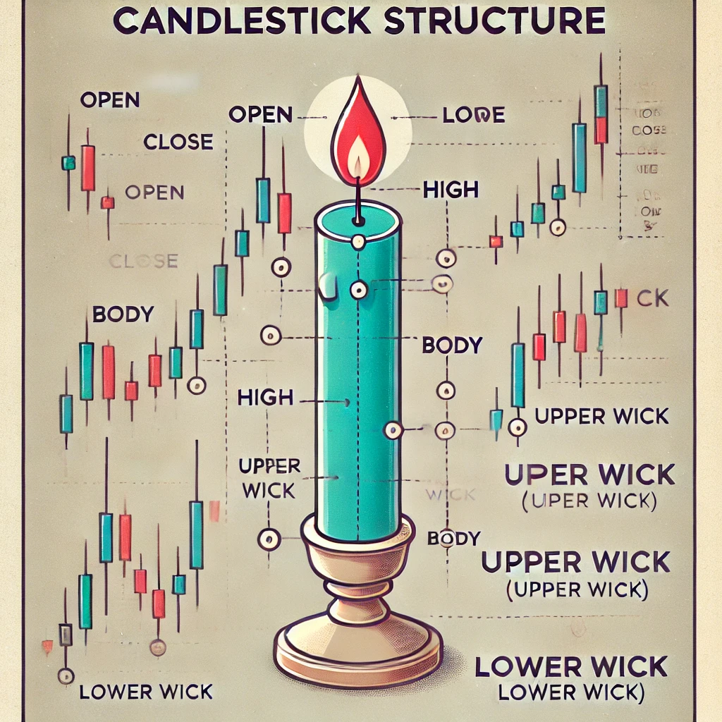 Candlestick Chart Gyertyatartó diagram fogalma értelmezése felépítése