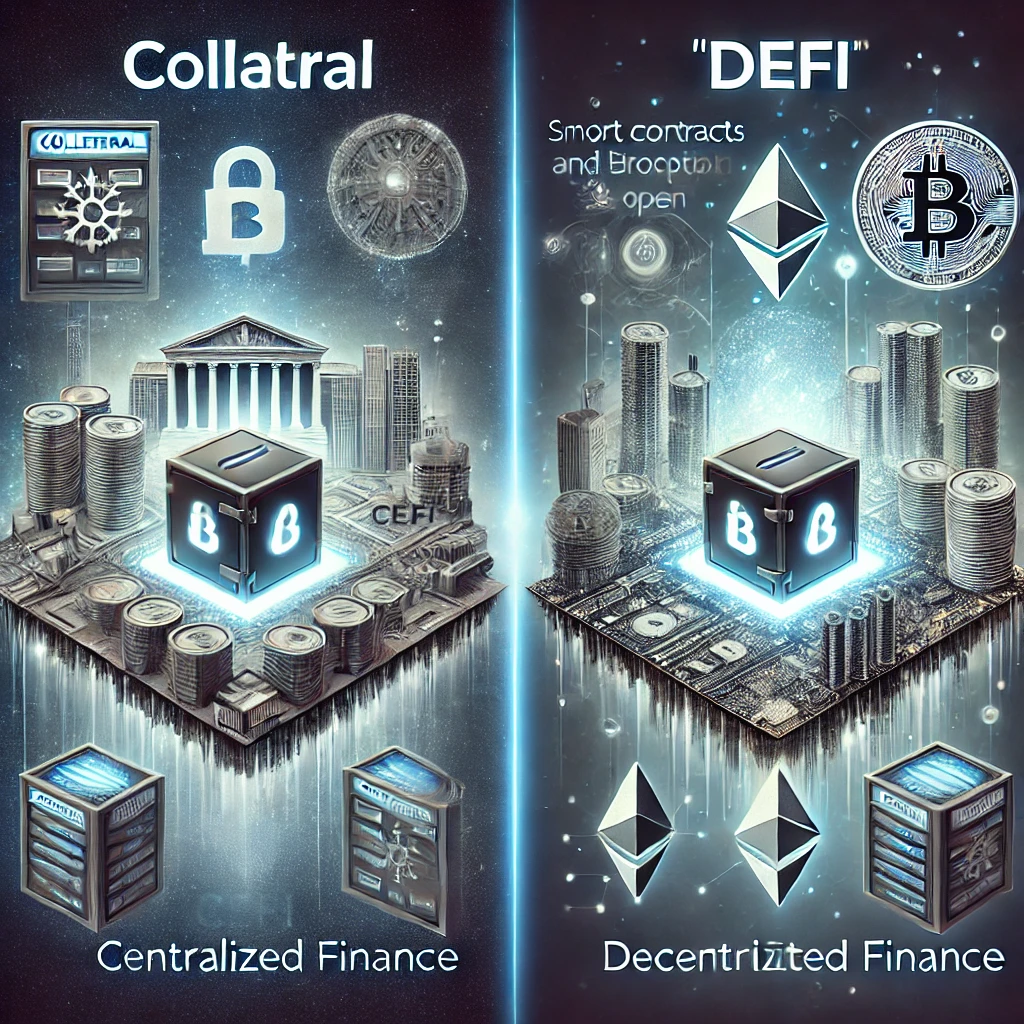 Collateral fogalma kriptovaluta CeFi és DeFi platformokon