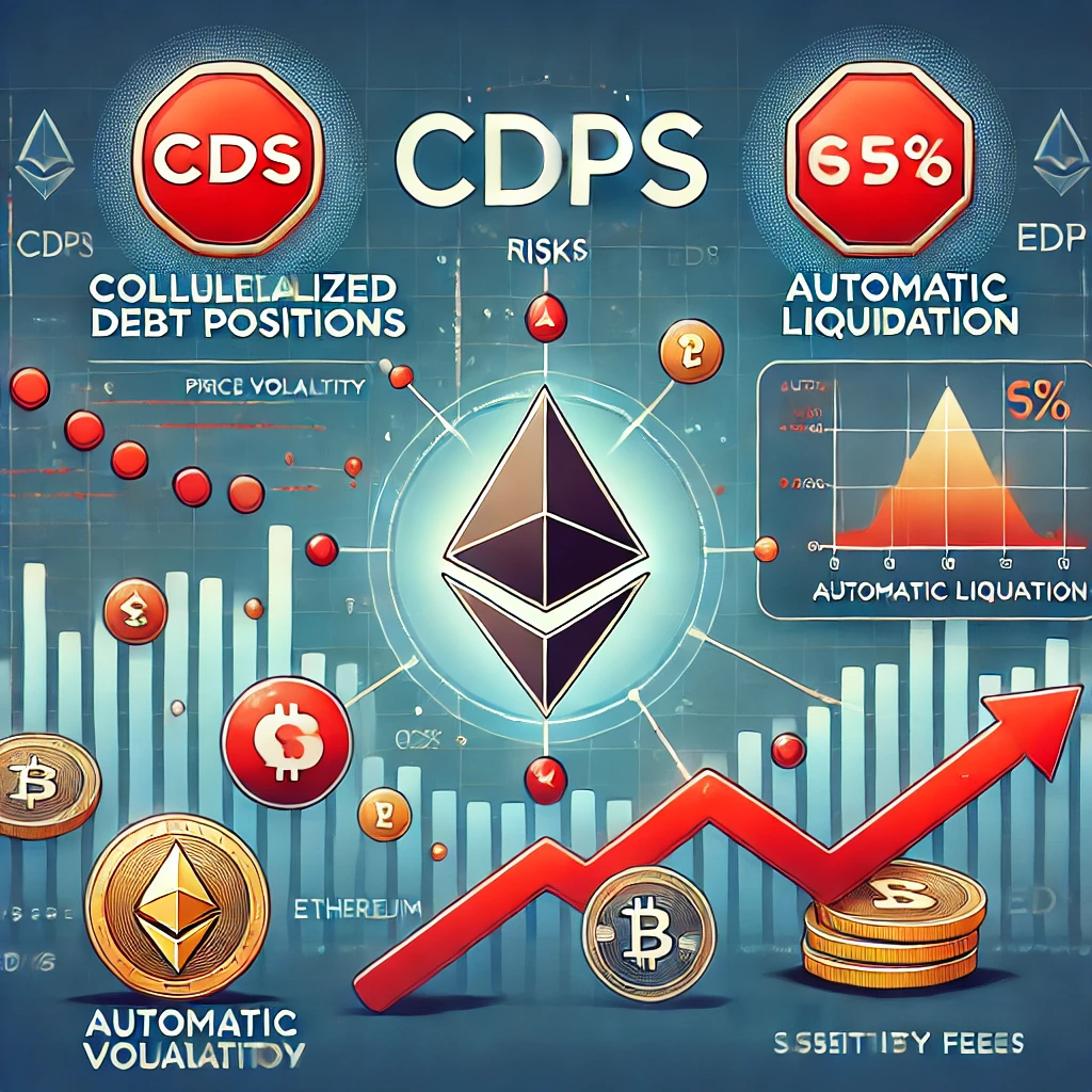 Collateralized Debt Position (CDP) fogalma kriptovaluta okosszerződés kockázatai