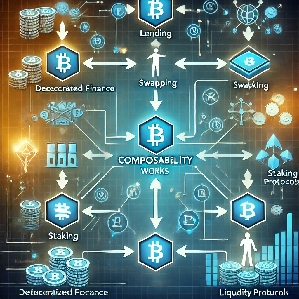 Kompozitivitás Composability fogalma kriptovaluta defi működése