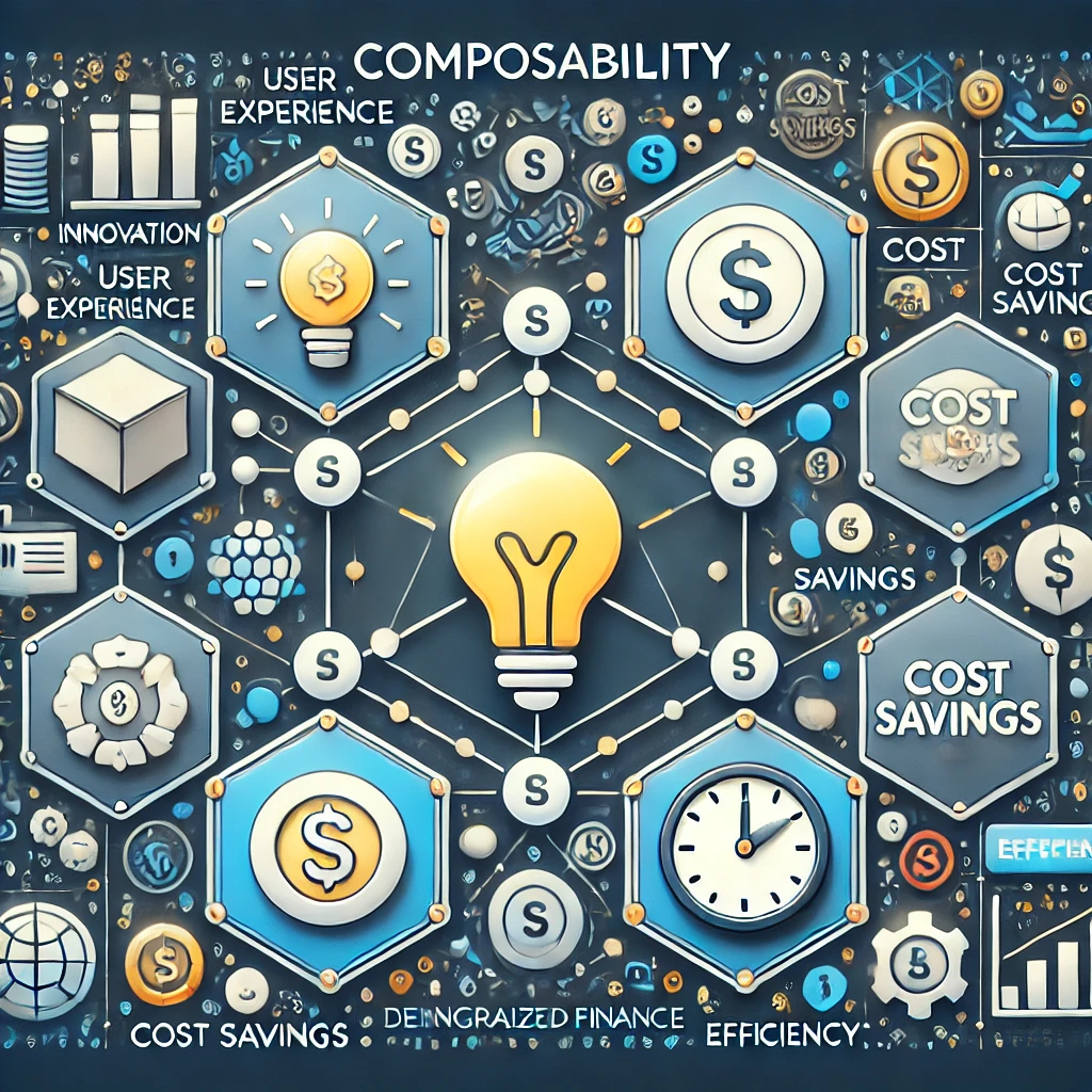 Kompozitivitás Composability fogalma kriptovaluta defi előnyei