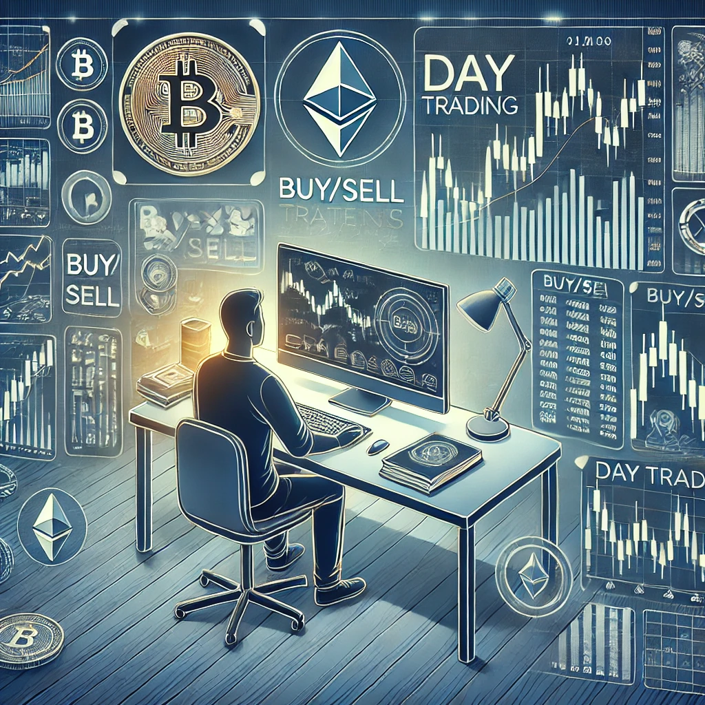 Day Trading napon belüli kereskedés kriptovaluta fogalma