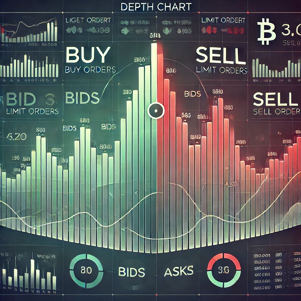 Depth Chart Mélységi diagram fogalma értelmezése jelentése a kriptovaluta piacon 