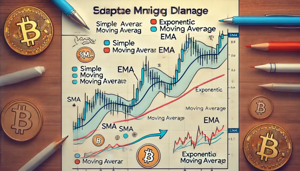 egyszerű mozgóátlag simple moving everage, exponenciális mozgóátlag SMA 