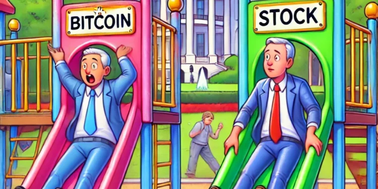bitcoin részvények esnek