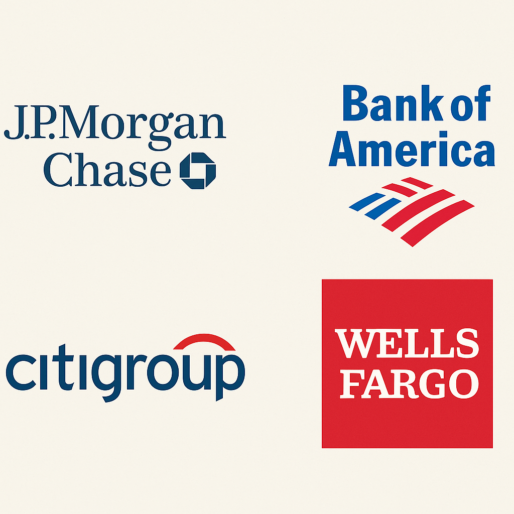 JPMorgan Chase Bank of America Citigroup Wells Fargo bank stabilcoin