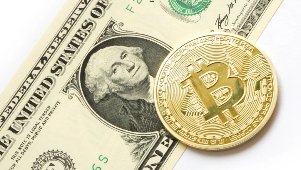 Bitcoin és  USA dollár