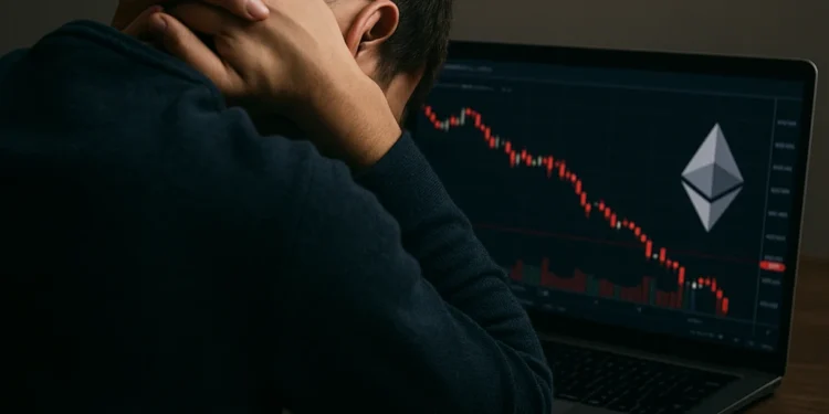 Ethereum zuhan bukás esik tőzsde