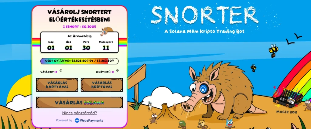 Snorter kriptovaluta vásárlás