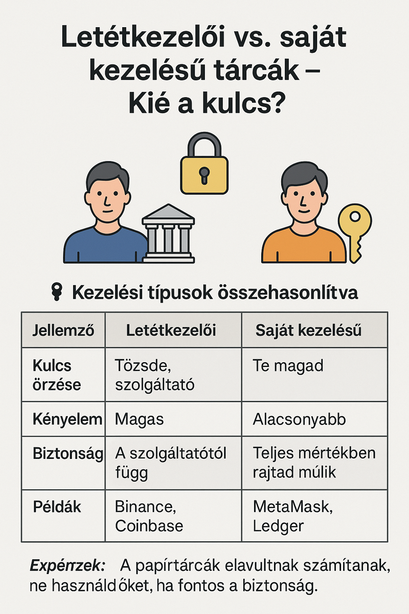 Letétkezelői vagy saját kezelésű tárcák