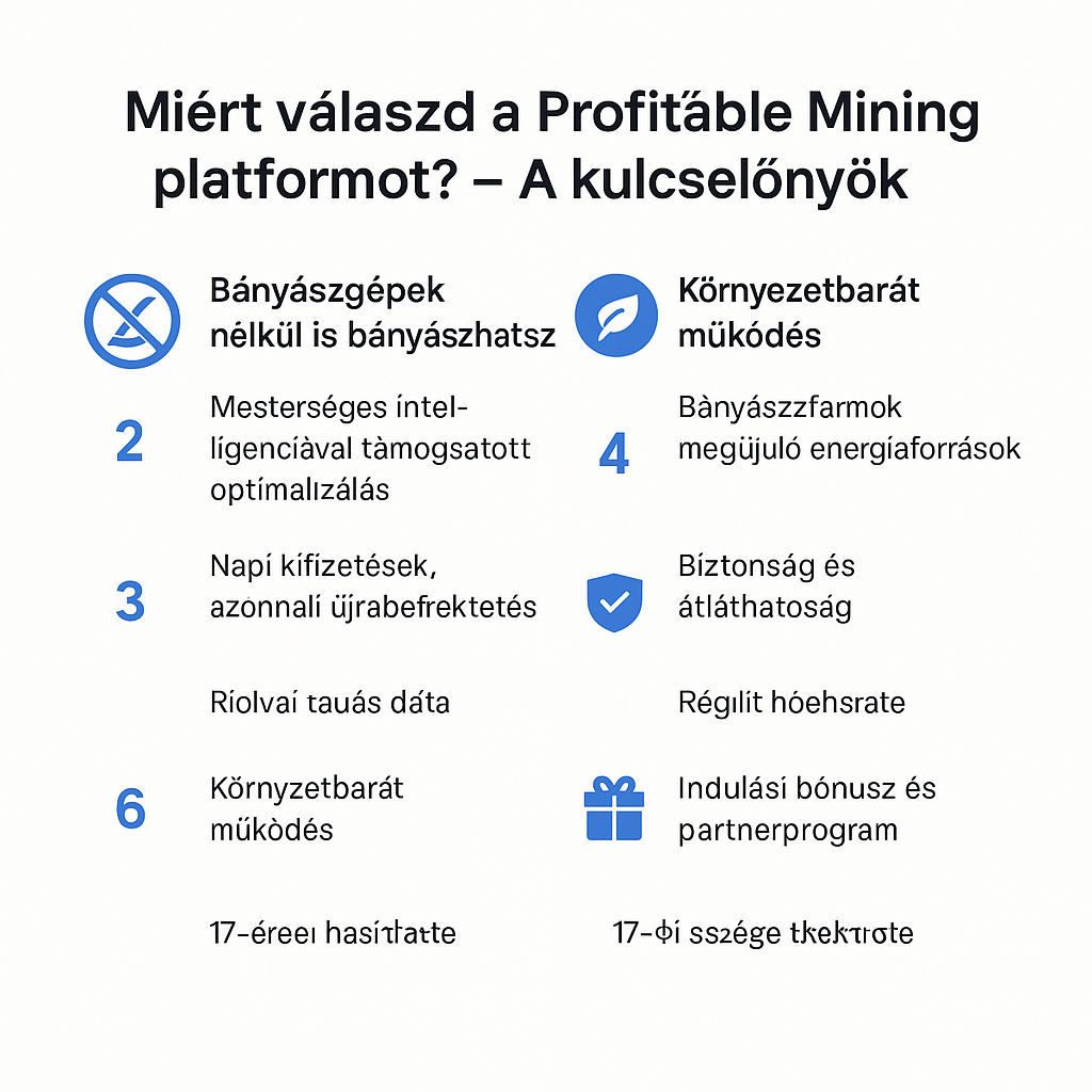 Profitable Mining kulcselőnyök