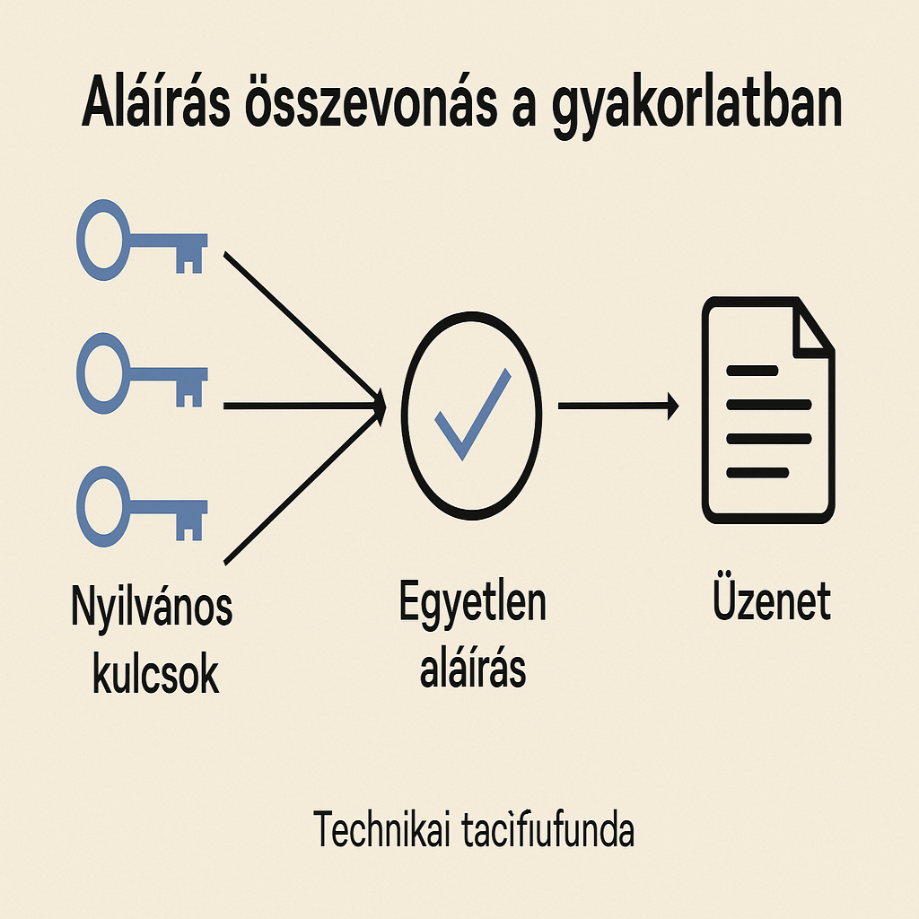 aláírás összevonás gyakorlat működés