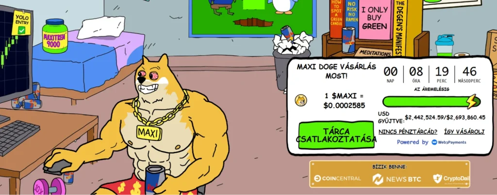 maxi doge kriptovaluta előértékesítés