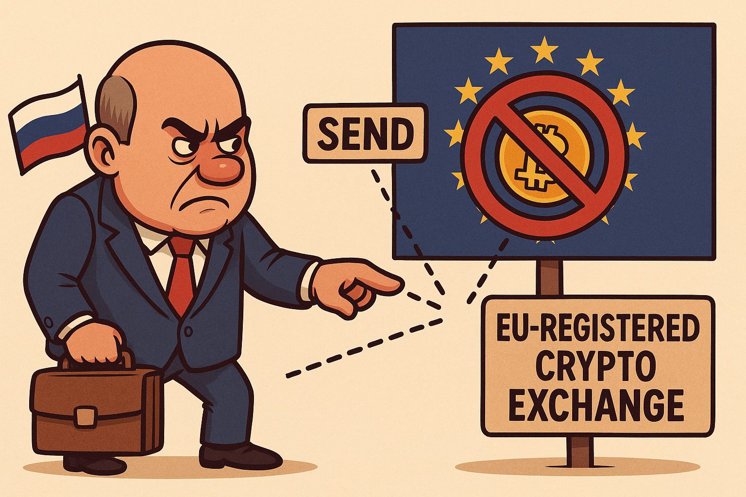 orosz kriptotőzsde EU szankciók orosz magánszemélyek