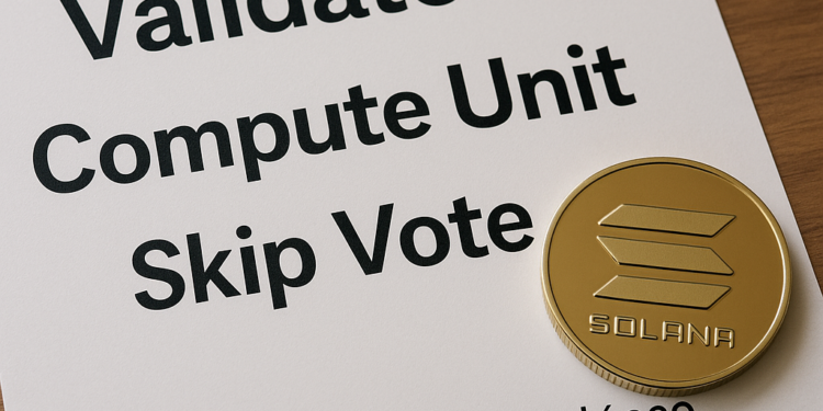 skip vote Compute Unit Vallidator Solana