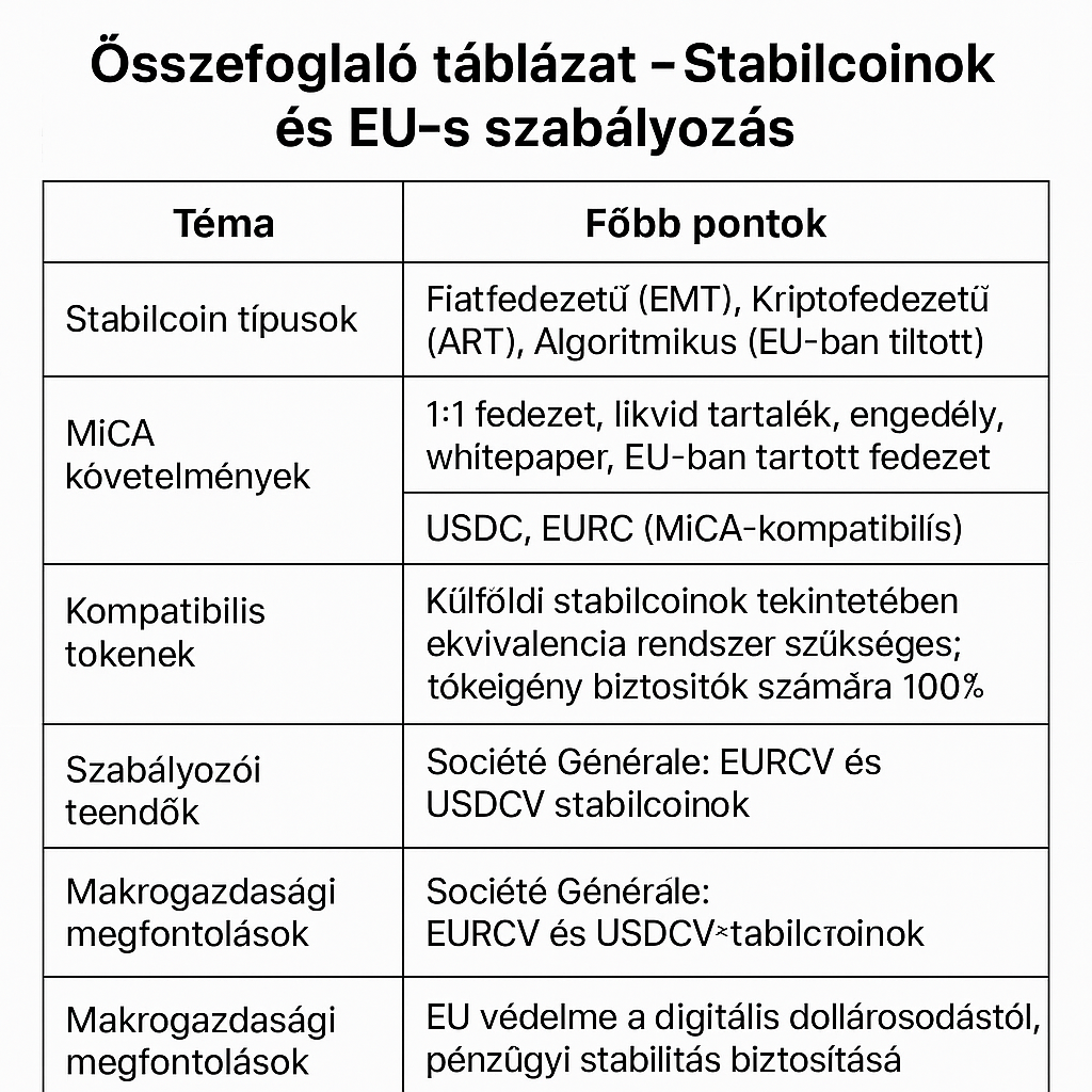 stabilcoin eu szabály összefoglaló