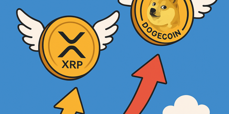 XRP dogecoin kriptovaluta árfolyam emelkedés szárnyal