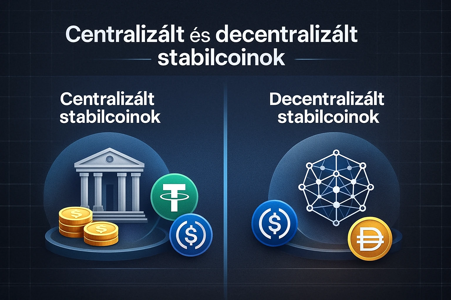 decentralizált centralizalt stabilcon