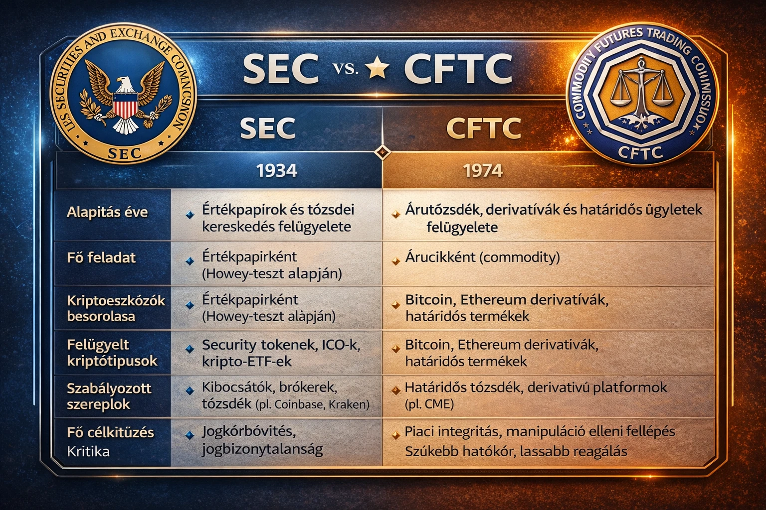 SEC jog törvény CFTC