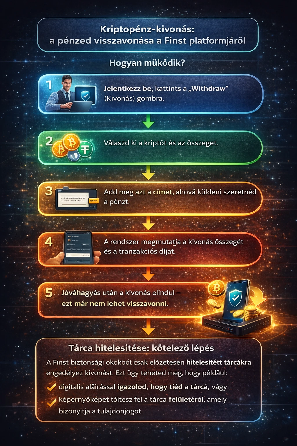 kripto kivonása tárcából