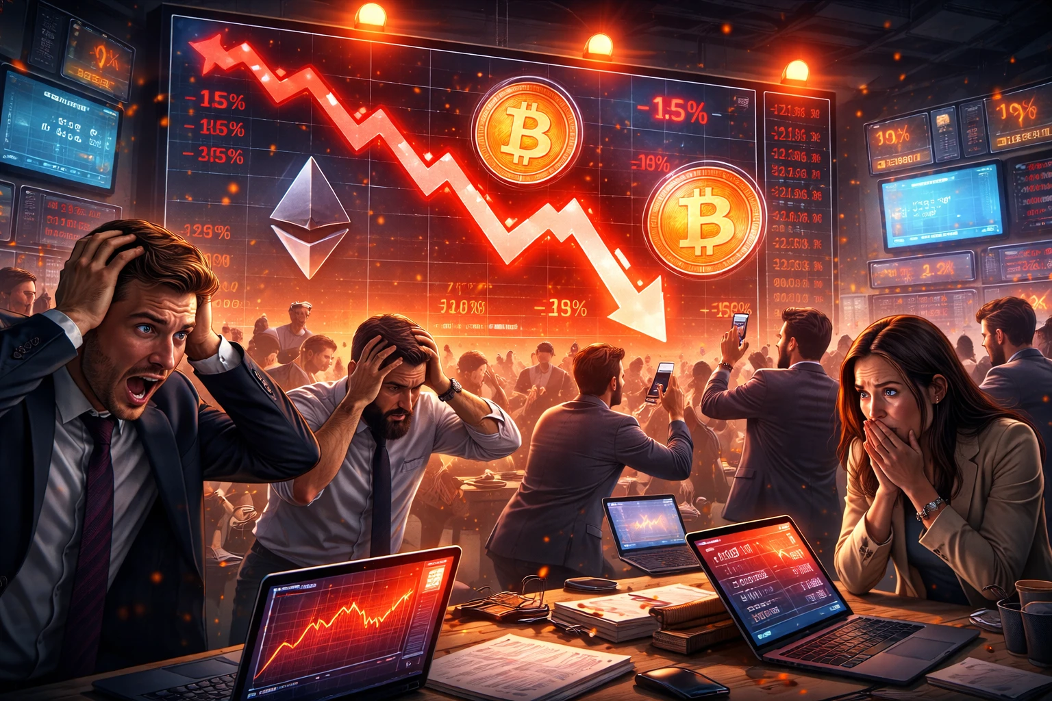 kriptopiac zuhanás pánik