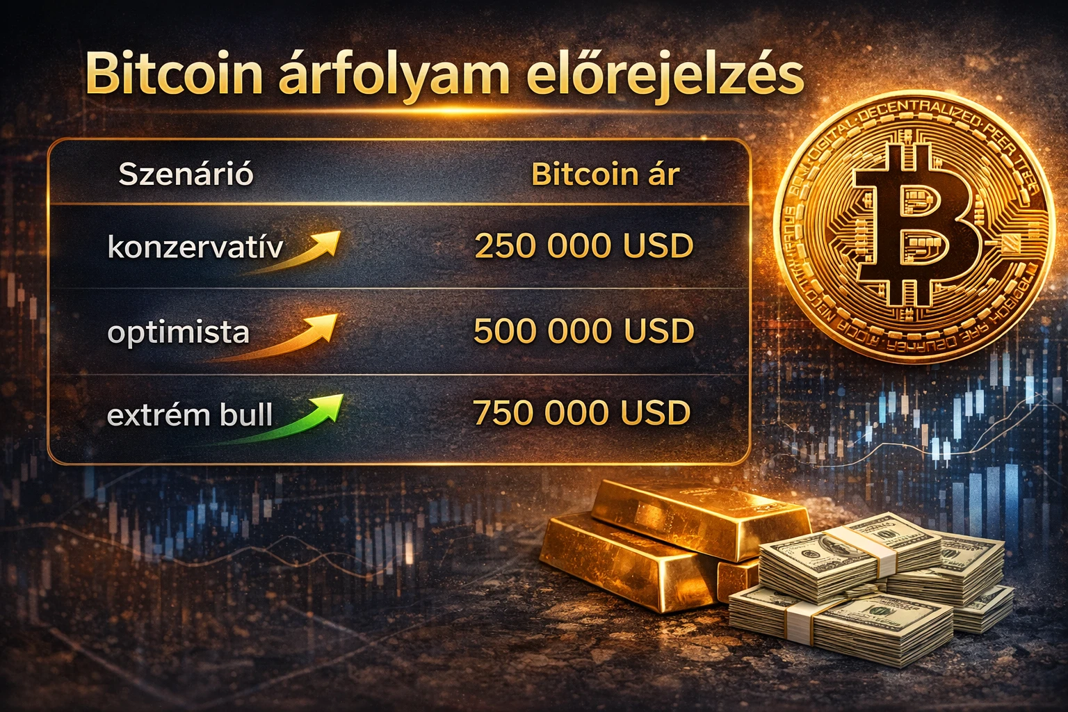 Bitcoin árfolyam előrejelzés táblázat