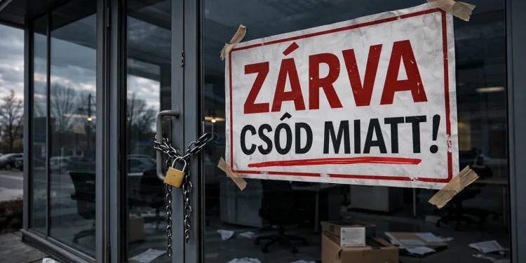 csőd zárva