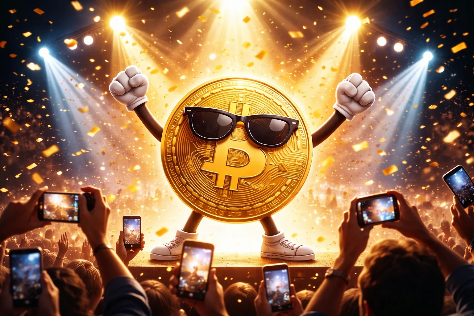 Bitcoin a reflektorfényben emelkedés