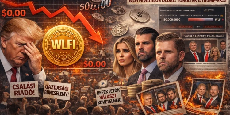 World Liberty Financial összeomás zuhanás WLFI token