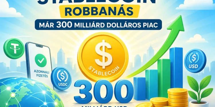 Stablecoin robbanás: már 300 milliárd dolláros piac
