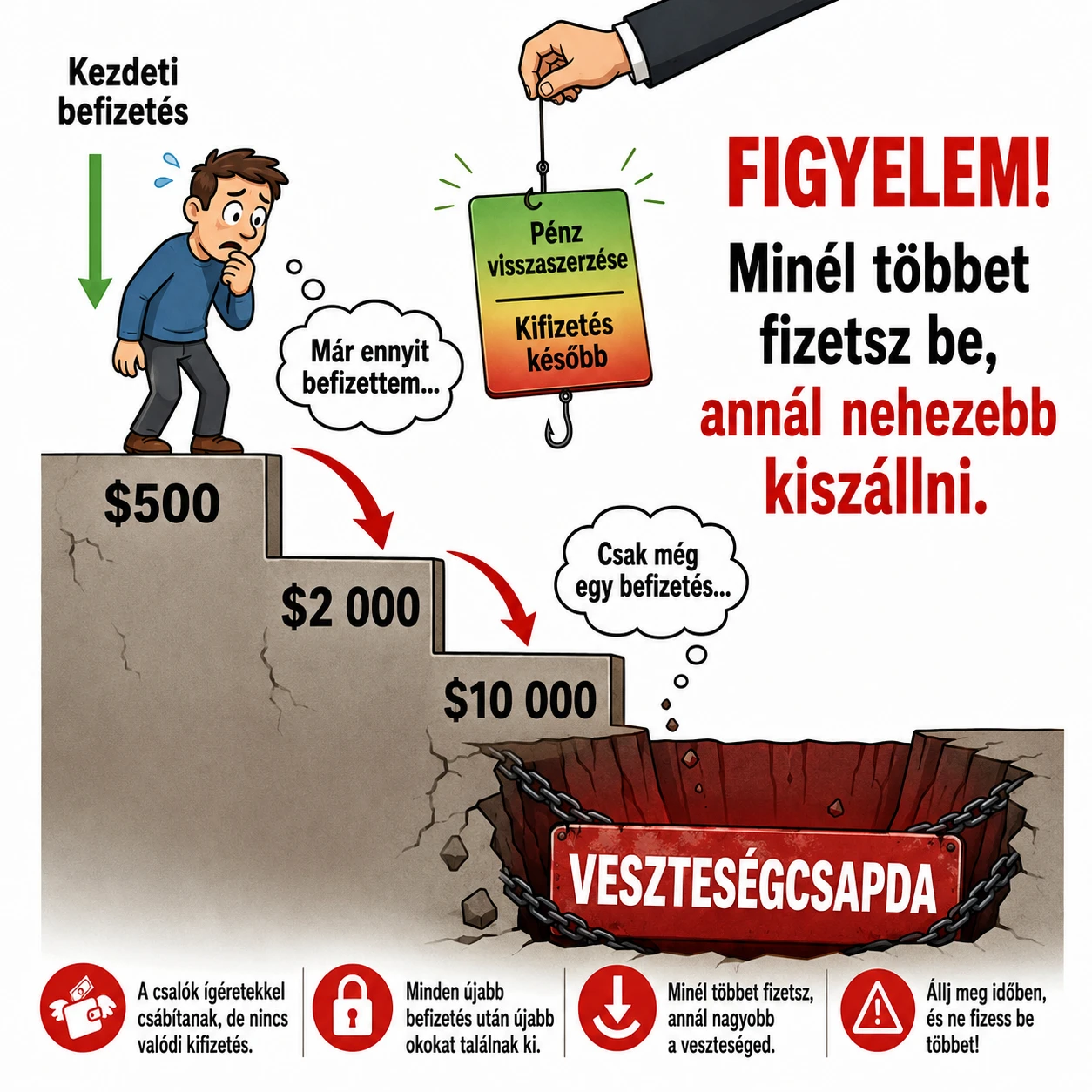veszteségcsapda csapda állás hekker csalás