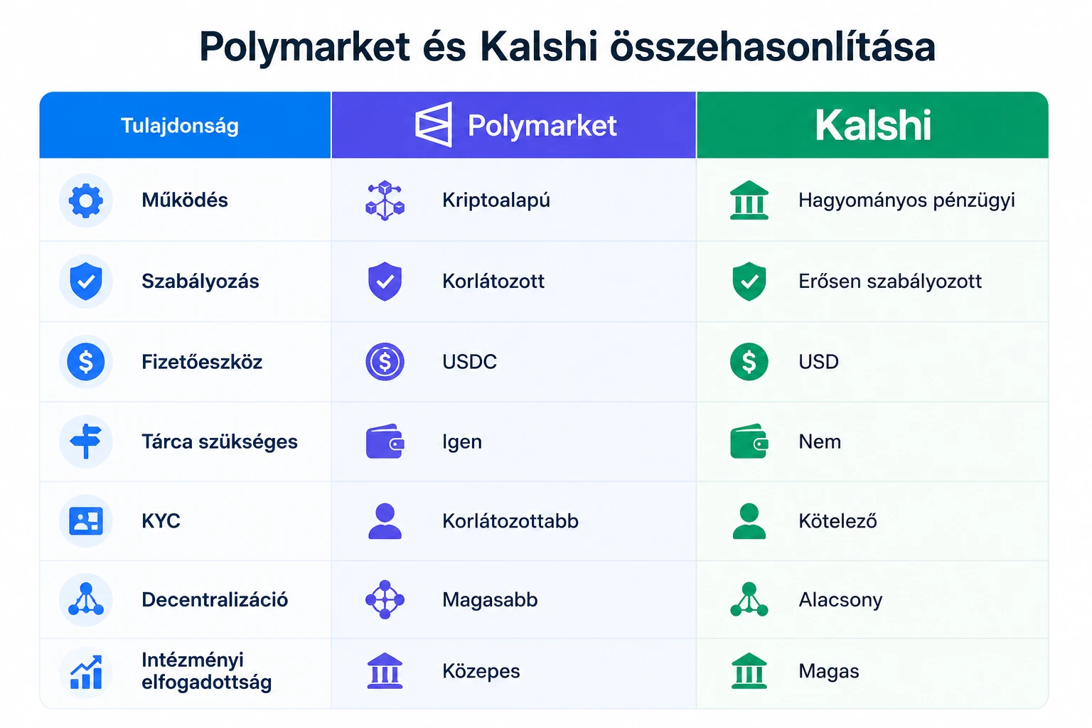 Polymarket Kalshi Prediction Market összhasolnítás sport fogadás