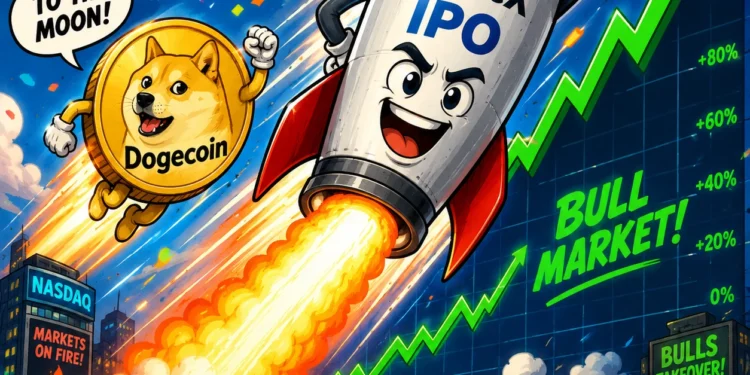 SpaceX IPO rakéta emelkedik Dogecoin rali