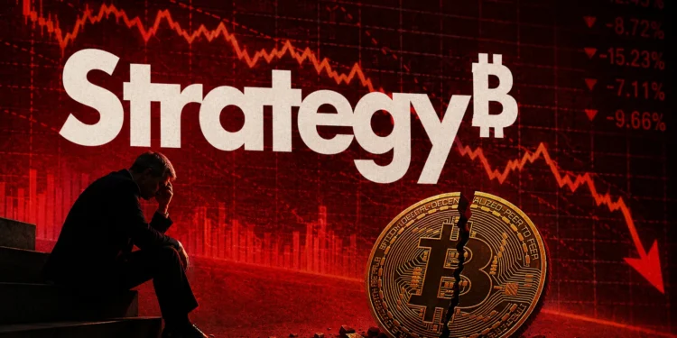 Strategy bitcoin zuhanás