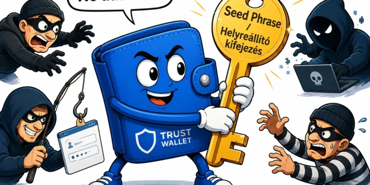 self-custody Trust Wallet helyre állító kód biztonsági kulcs