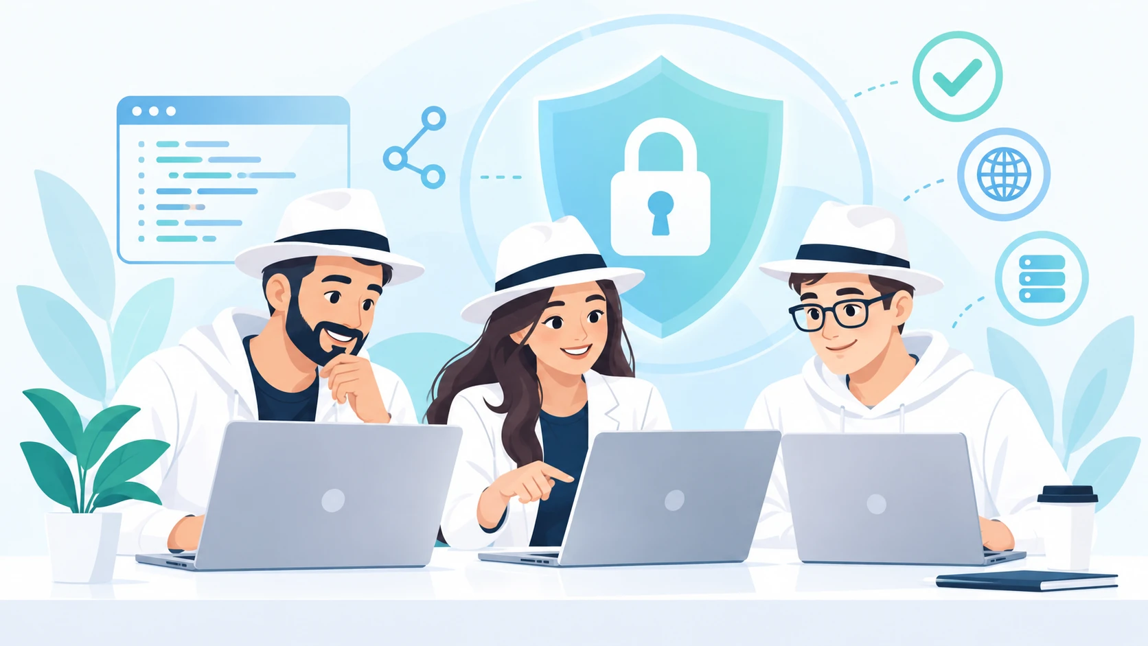 white hat hackerek fehér sapkás hekker